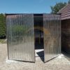 Plechová garáž 3×5×2,10 – spád od brány dozadu, dvojkrídlová brána, okno PVC - Image 4